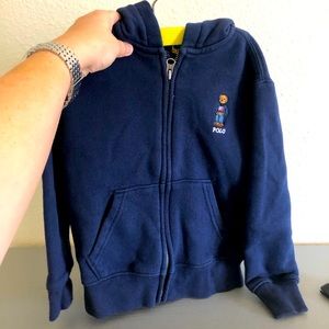 Polo bear zipped hoodie 4t